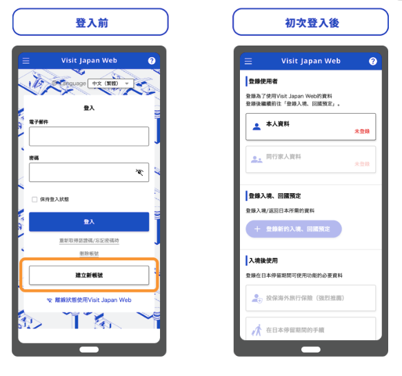 Visit Japan Web 日本入境申請流程