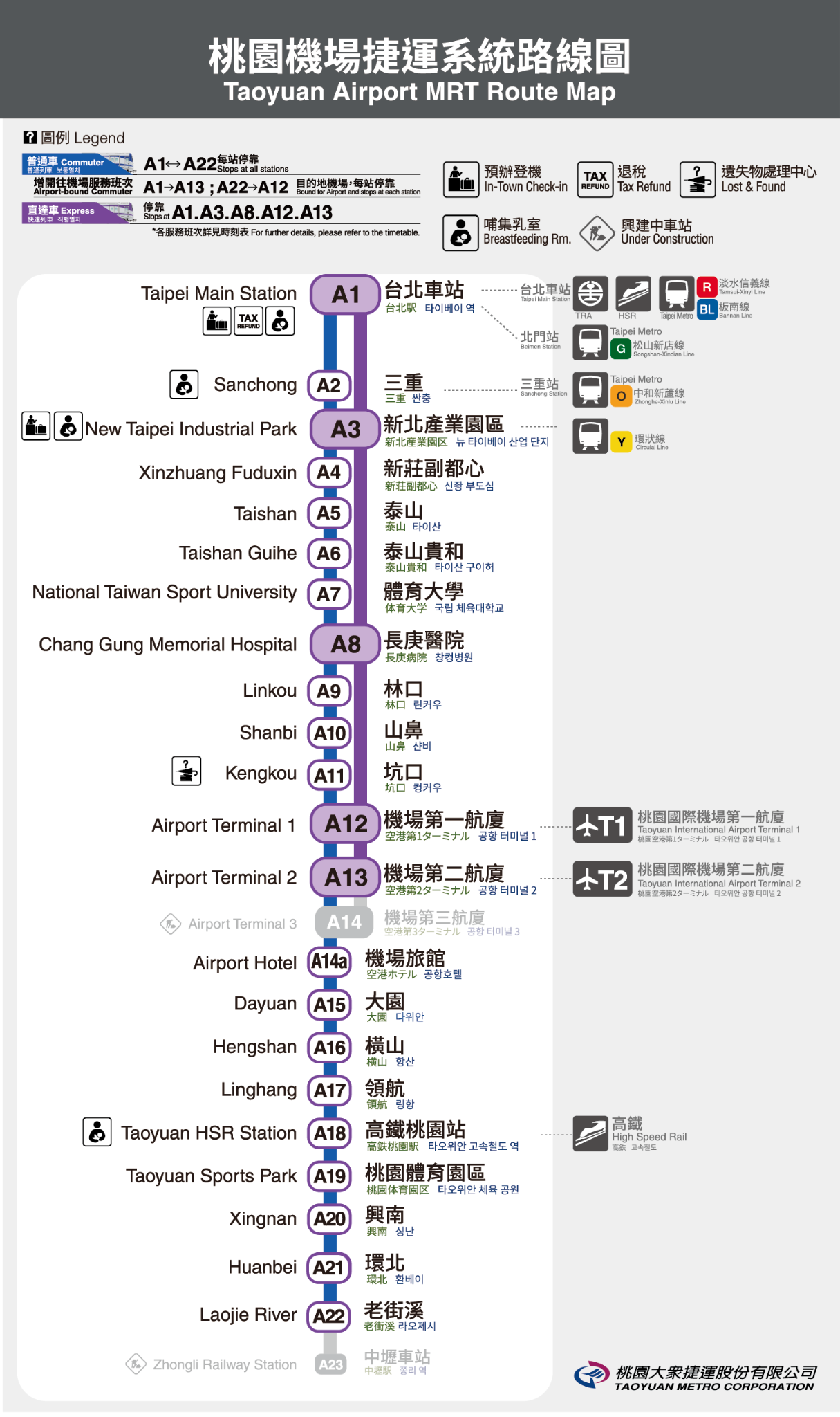 機場捷運完整路線圖