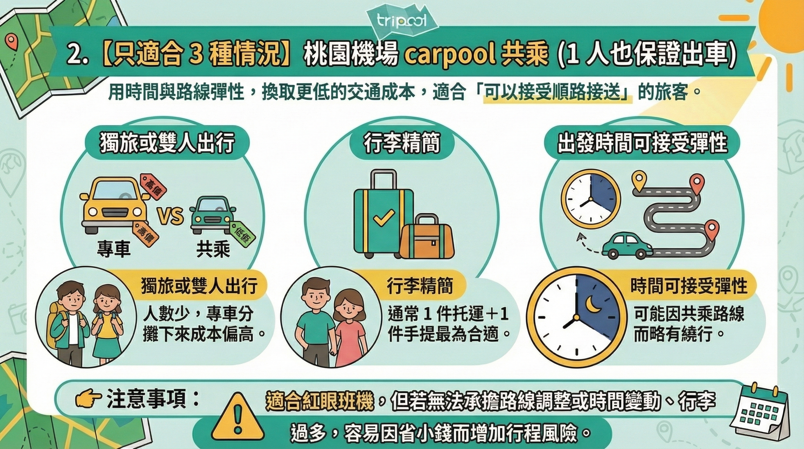 【只適合 3 種情況】桃園機場 carpool 共乘（1 人也保證出車）