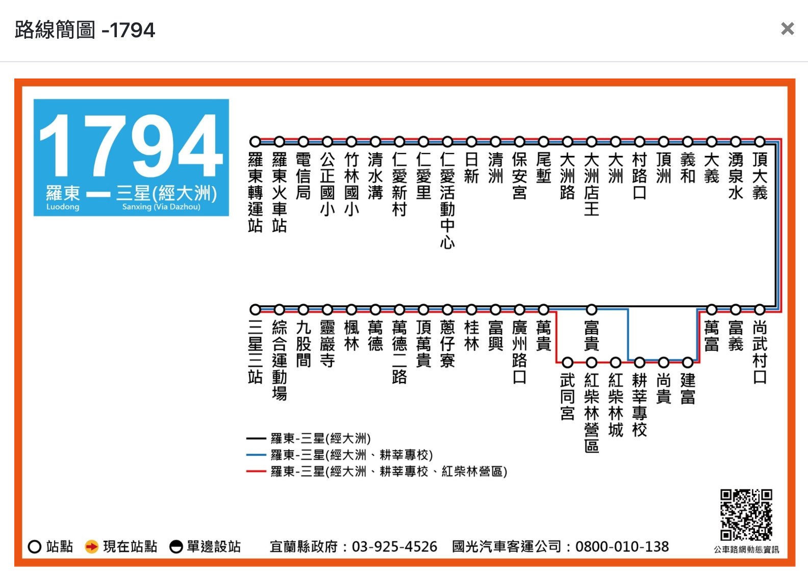 1794 號公車路線圖