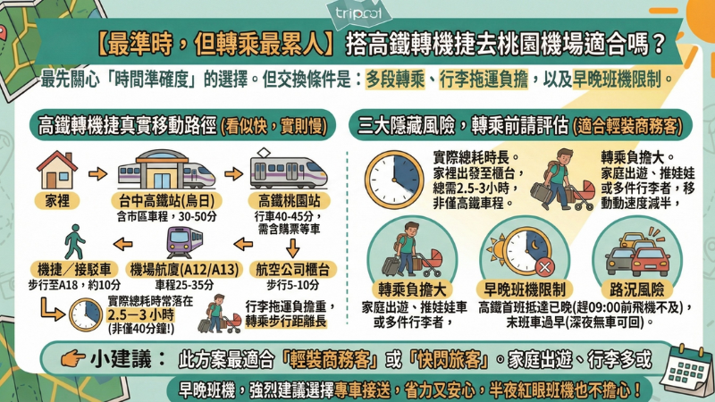 台中到桃園機場-高鐵交通說明