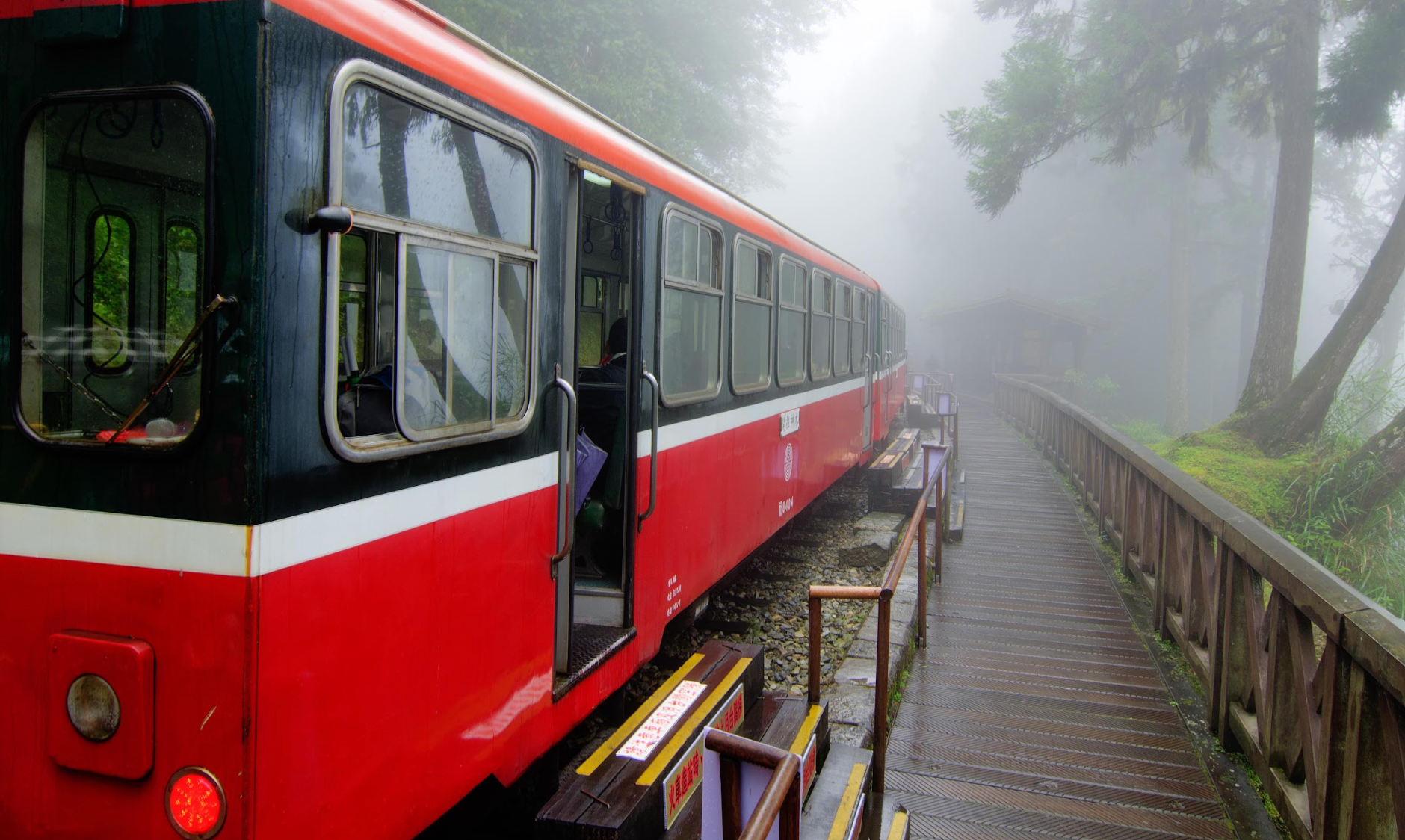 阿里山小火車雲霧帶景色