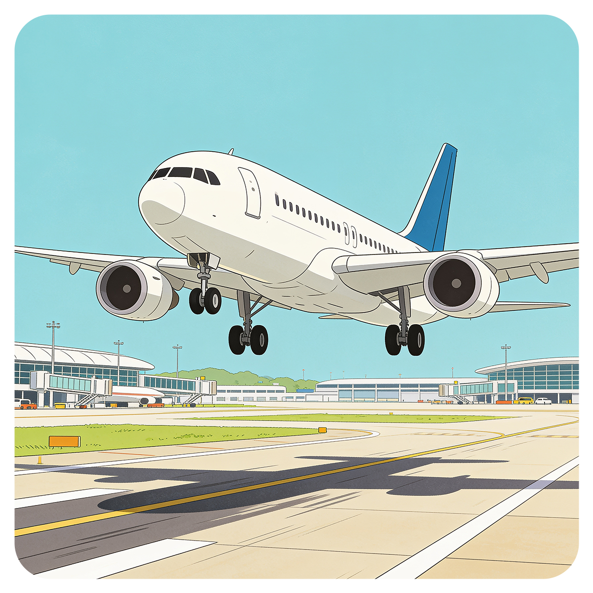 桃園空港に到着