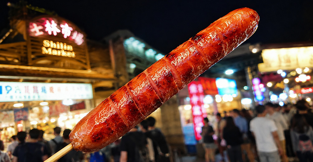 士林夜市の陳記臘腸大香腸