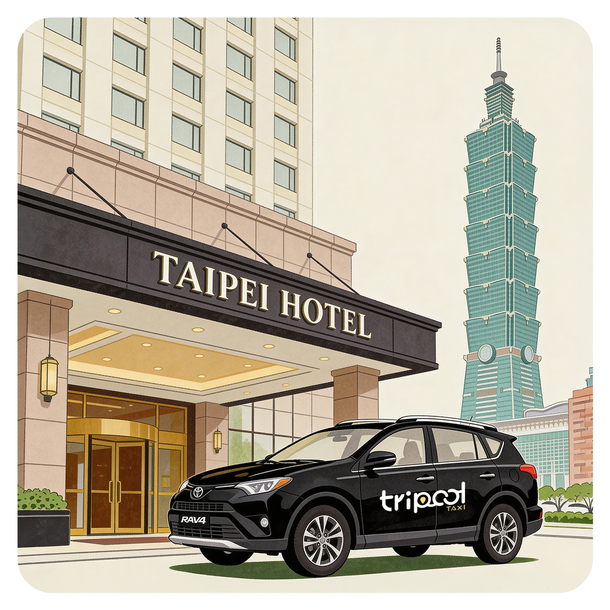 先にtripoolでホテルに立ち寄り、荷物を預ける