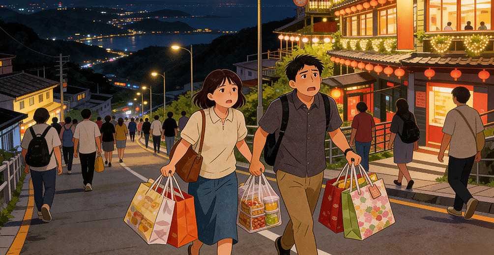 荷物が多いと九份から士林夜市までの乗り換えが一気に重くなる